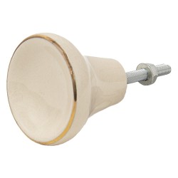 Clayre & Eef Türknauf Ø 4 cm Beige Keramik