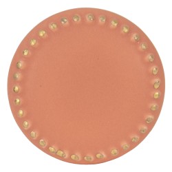 Clayre & Eef Türknauf Ø 4 cm Orange Goldfarbig Keramik