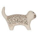 Clayre & Eef Pomello Gatto  8x4x5 cm Bianco Color oro Ceramica