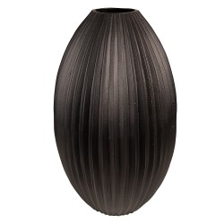 Clayre & Eef Vase 39 cm Schwarz Aluminium