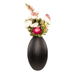 Clayre & Eef Vase 39 cm Noir Aluminium