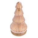 Clayre & Eef Christmas Decoration Christmas Tree 24 cm Pink Wood Glass