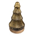 Clayre & Eef Christmas Decoration Christmas Tree 24 cm Gold colored Wood Glass