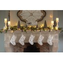 Clayre & Eef Kerstdecoratie Kerstboom 32 cm Grijs Hout Glas