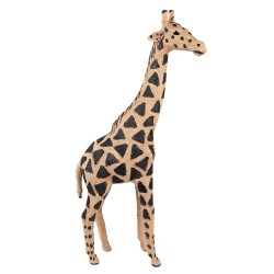 Clayre & Eef Statuetta Giraffa 46 cm Marrone Nero  Carta Ferro Tessuto