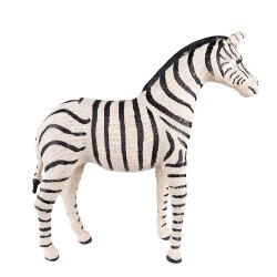 Clayre & Eef Statuetta Zebra 44 cm Nero Bianco  Carta Ferro Tessuto