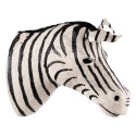 Clayre & Eef Decorazione murale  Zebra 37 cm Nero Bianco  Carta Ferro Tessuto