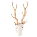 Clayre & Eef Wall Decoration Deer 42 cm Beige Paper Iron Textile