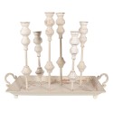 Clayre & Eef Candelabro 55x26x43 cm Bianco Metallo