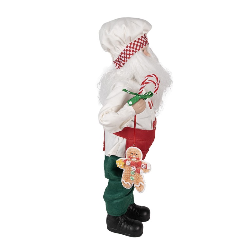 Clayre & Eef Figurine Père Noël 46 cm Rouge Textile sur plastique