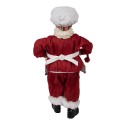 Clayre & Eef Statuetta Babbo Natale  28 cm Rosso Tessuto su plastica