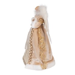 Clayre & Eef Christmas Decoration Figurine Angel 41 cm Gold colored Textile on Plastic