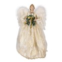 Clayre & Eef Christmas Decoration Angel 46 cm White Textile on Plastic