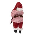 Clayre & Eef Figurine Père Noël 28 cm Rouge Textile sur plastique