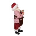 Clayre & Eef Statuetta Babbo Natale  28 cm Rosso Tessuto su plastica