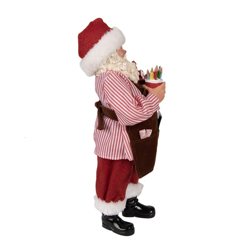 Clayre & Eef Figurine Santa Claus 28 cm Red Textile on Plastic