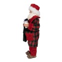 Clayre & Eef Figurine Santa Claus 28 cm Red Textile on Plastic