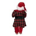 Clayre & Eef Figurine Santa Claus 28 cm Red Textile on Plastic