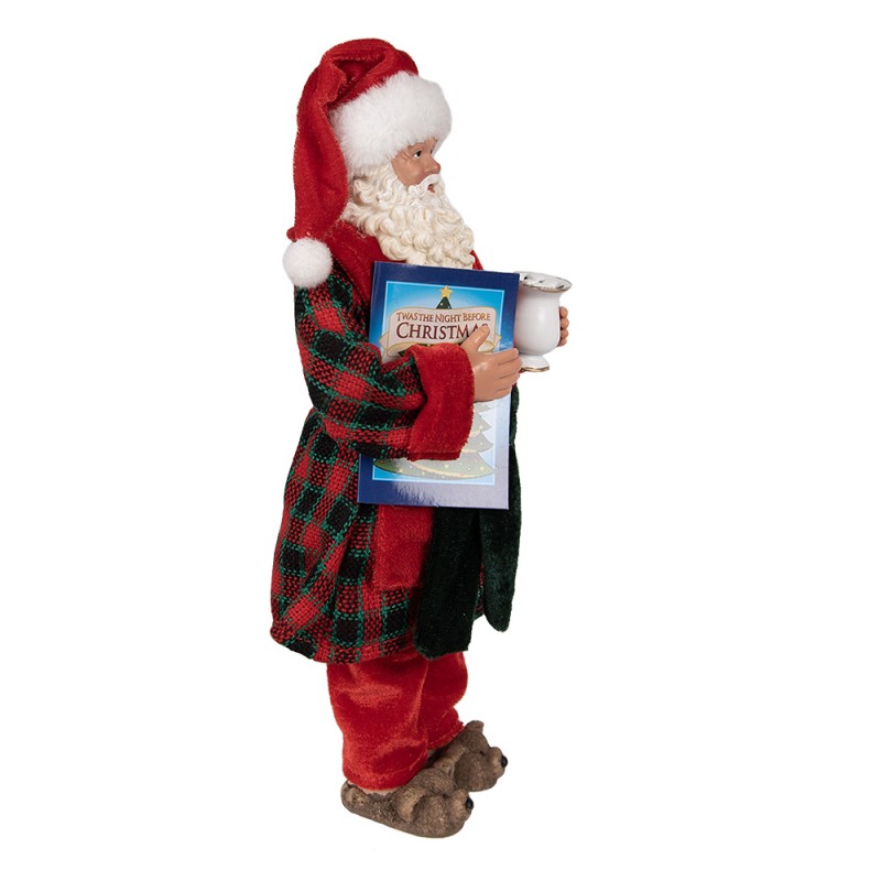 Clayre & Eef Figurine Santa Claus 28 cm Red Textile on Plastic