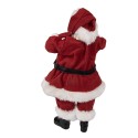 Clayre & Eef Figur Weihnachtsmann 28 cm Rot Textil auf Kunststoff