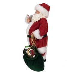 Clayre & Eef Figurine Santa Claus 28 cm Red Textile on Plastic