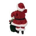 Clayre & Eef Figur Weihnachtsmann 28 cm Rot Textil auf Kunststoff