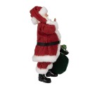 Clayre & Eef Figur Weihnachtsmann 28 cm Rot Textil auf Kunststoff