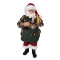 Clayre & Eef Statuetta Babbo Natale  28 cm Verde Tessuto su plastica