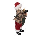 Clayre & Eef Figurine Santa Claus 28 cm Green Textile on Plastic