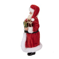 Clayre & Eef Figurine Père Noël 28 cm Rouge Textile sur plastique