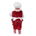 Clayre & Eef Figur Weihnachtsmann 28 cm Rot Textil auf Kunststoff