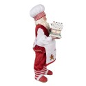 Clayre & Eef Figur Weihnachtsmann 28 cm Rot Textil auf Kunststoff