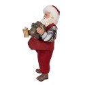 Clayre & Eef Statuetta Babbo Natale  28 cm Rosso Tessuto su plastica