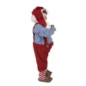 Clayre & Eef Statuetta Babbo Natale  28 cm Rosso Tessuto su plastica