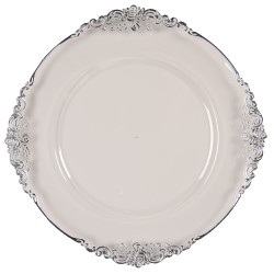 Clayre & Eef Charger Plate Ø 35 cm Transparent Plastic