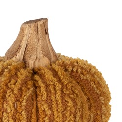 Clayre & Eef Decoration Pumpkin 8 cm Yellow Orange Fabric