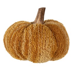 Clayre & Eef Decorazione Zucca 13 cm Giallo Arancione Tessuto