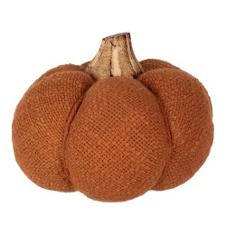 Clayre & Eef Decorazione Zucca 10 cm Arancione Tessuto