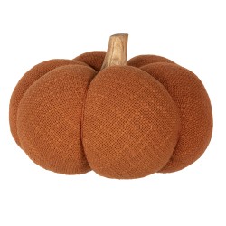 Clayre & Eef Decoratie Pompoen 17 cm Oranje Stof