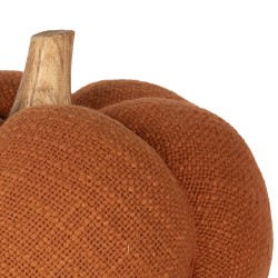 Clayre & Eef Decorazione Zucca 17 cm Arancione Tessuto