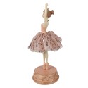 Clayre & Eef Muziekdoos Ballerina Ø 11x29 cm Roze Polyresin