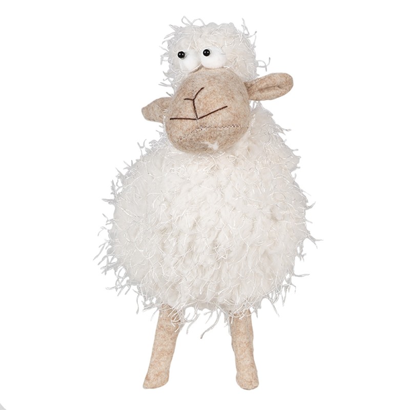 Clayre & Eef Figurine Sheep 25 cm White Plastic