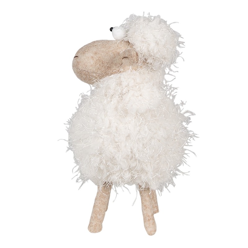 Clayre & Eef Figurine Sheep 25 cm White Plastic