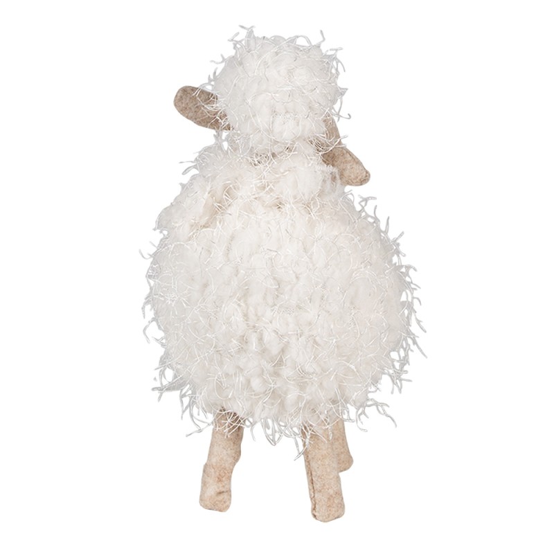 Clayre & Eef Figurine Sheep 25 cm White Plastic