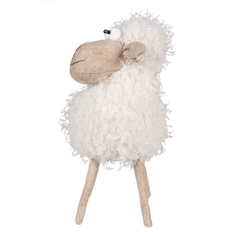 Clayre & Eef Beeld Schaap 30 cm Wit Kunststof