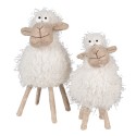 Clayre & Eef Beeld Schaap 30 cm Wit Kunststof