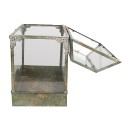 Clayre & Eef Decorative Propagation Box 33x21x36 cm Green Metal Glass Garden