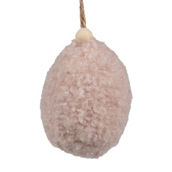 Clayre & Eef Easter Pendant Egg 7 cm Pink Fabric