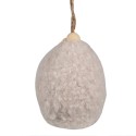 Clayre & Eef Pendentif de Pâques Œuf 7 cm Beige Tissu