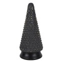 Clayre & Eef Kerstdecoratie Kerstboom Ø 14x31 cm Grijs Goudkleurig Glas Hout